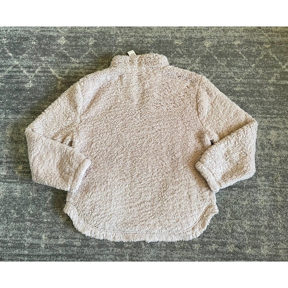 Gap Womens L Jacket Pink Sherpa Pullover 1/4 Zipper Soft Fluffy NWT M9 - Picture 2 of 9